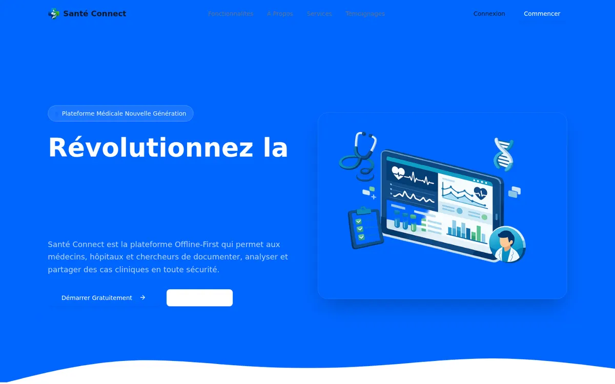 Capture d'écran de Santé Connect